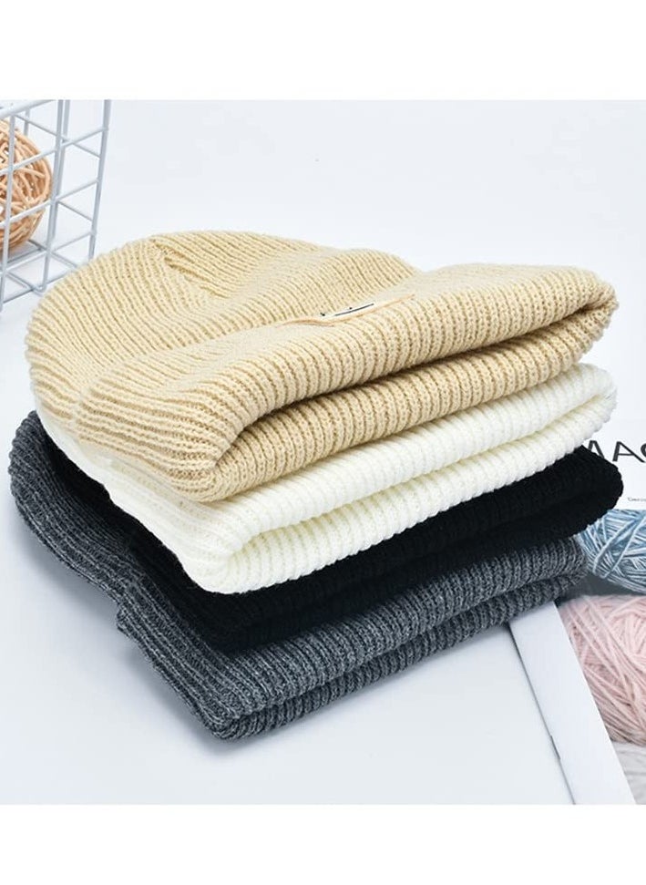 Daytoyz - Knitted Hat Women's Winter Hat Caps Beanie Hats Embroidered Knitted Hat with Sad Expression Warm Wool Hat for Men and Women Knitted Hat in Hip-Hop Style - Image 1