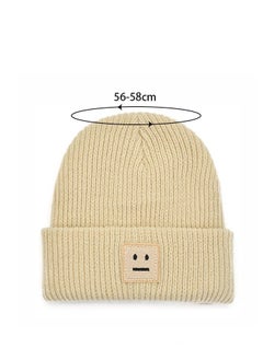 Daytoyz Knitted Hat Women's Winter Hat Caps Beanie Hats Embroidered Knitted Hat with Sad Expression Warm Wool Hat for Men and Women Knitted Hat in Hip-Hop Style  - Image 3