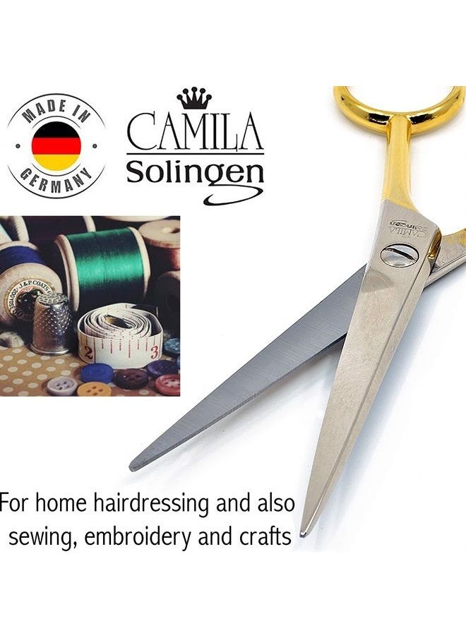 CAMILA SOLINGEN - CS45 Hair Scissors Professional 4.5" Very Sharp Grooming Scissors. Razor Edge Barber Hair Cutting Scissors. Stainless Steel Hair Cutting Shears for Salon. Made of in Solingen, Germany - Image 1