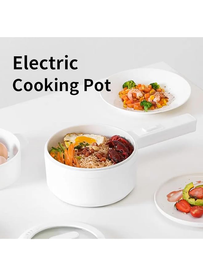 erorex 2L Food Steamers Electric Hot Pot With Steamer And Temperature Control Two Power Adjustments Multifunctional Non Stick Pot Portable Saucepan Electric Cooking Pot - Image 3