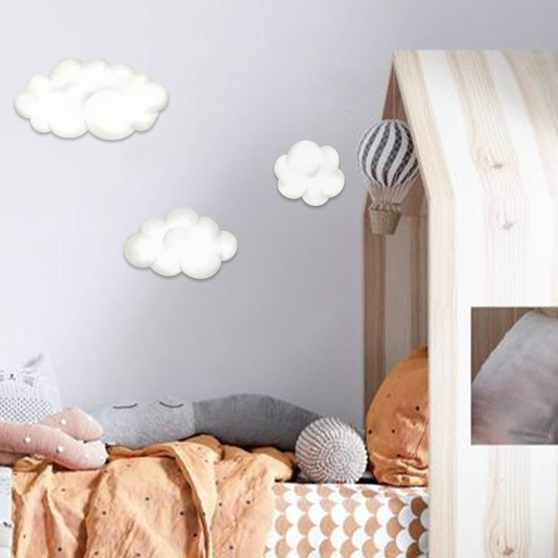 VANGNING Watercolor Clouds Wall Decal Set - Stickers for Nursery, Baby Room, Playroom, Bedroom - Wallpaper Stickers, 3-Pack White Fluffy Clouds (Cloud Deco) - Image 5