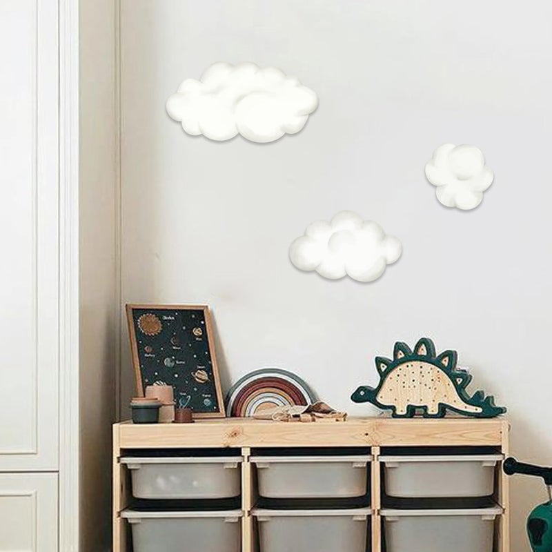 VANGNING Watercolor Clouds Wall Decal Set - Stickers for Nursery, Baby Room, Playroom, Bedroom - Wallpaper Stickers, 3-Pack White Fluffy Clouds (Cloud Deco) - Image 3