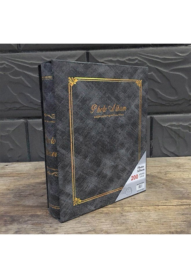MIXDE 200 Pockets Foil Stamping Photo Album for 6 Inches Photos Portable Photo Album for Family Wedding Boys Girls - Image 5