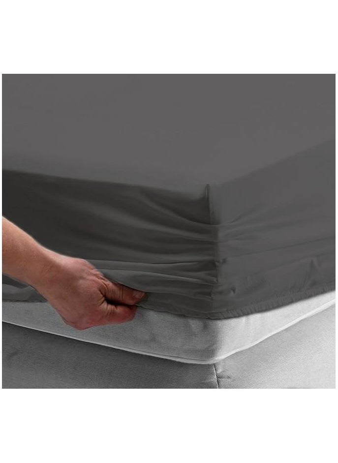 EVORY HOME King Size Bedding Velvet Fitted Bed Sheet With 2 Pillow Cover Case 200x200  - Image 2