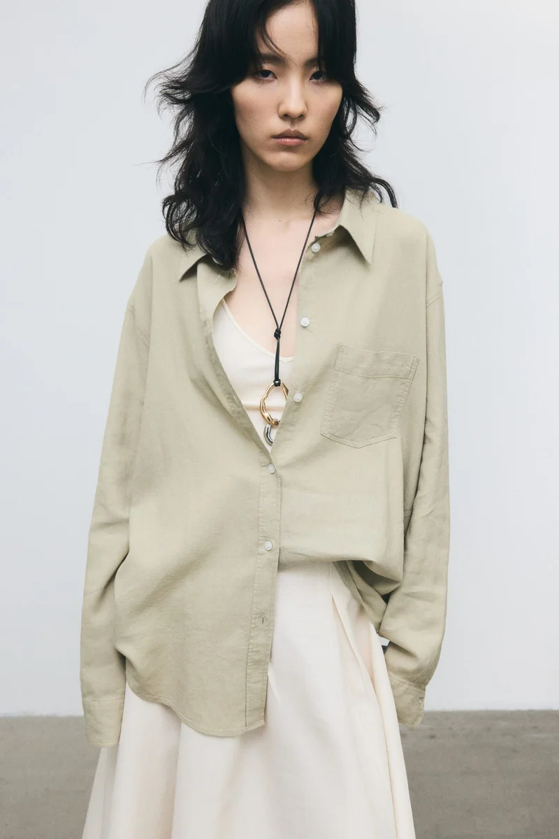 H&M Linen-blend shirt