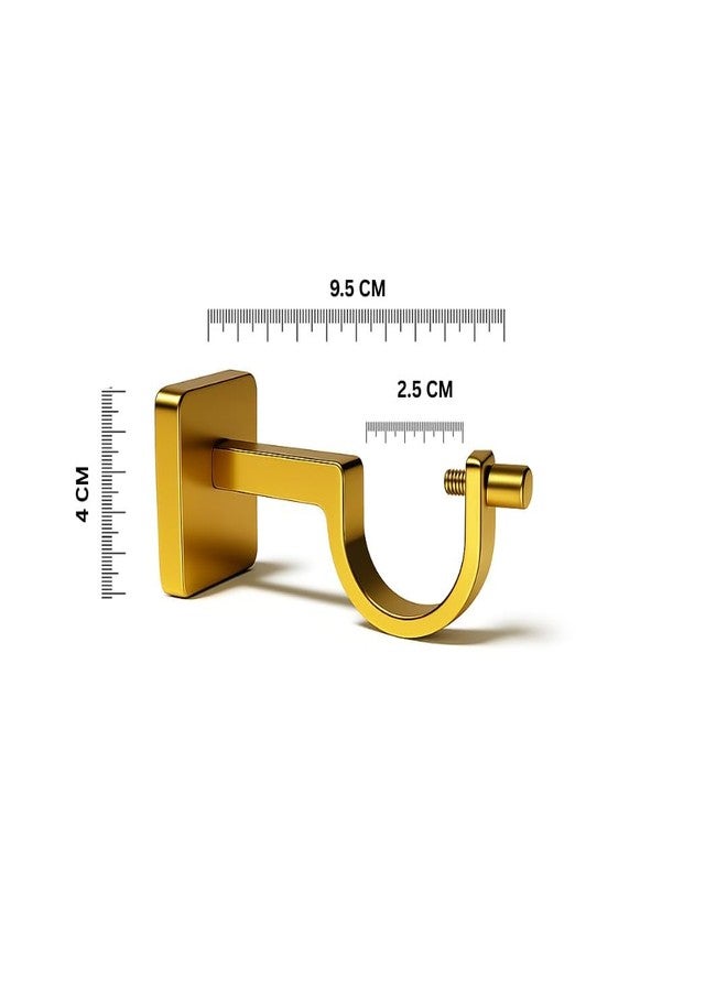 Colornest Gold Curtain Rod Brackets for 1-Inch Curtain Pole | Premium Metal Curtain Holders, 35 Kg Load Capacity| Wall Mount Support Hardware - 2 pcs - Image 2