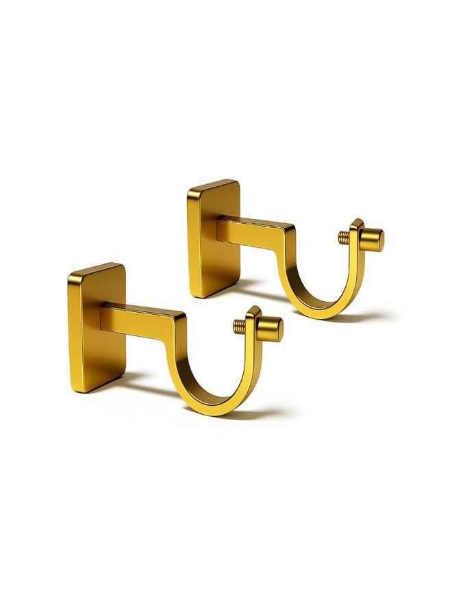 Colornest Gold Curtain Rod Brackets for 1-Inch Curtain Pole | Premium Metal Curtain Holders, 35 Kg Load Capacity| Wall Mount Support Hardware - 2 pcs - Image 1