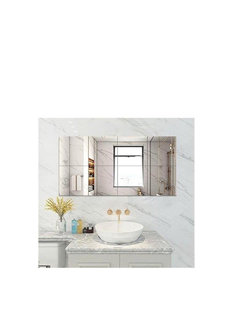 Golden 4pcs Mirror Full Length Mirror Standing Hanging , Large Rectangle Bedroom Mirror Floor Mirror Dressing Mirror Wall-Mounted Mirror(22*22cm)  - Image 3