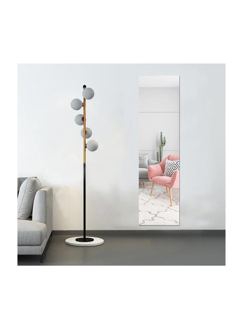 Golden 4pcs Mirror Full Length Mirror Standing Hanging , Large Rectangle Bedroom Mirror Floor Mirror Dressing Mirror Wall-Mounted Mirror(22*22cm)  - Image 1