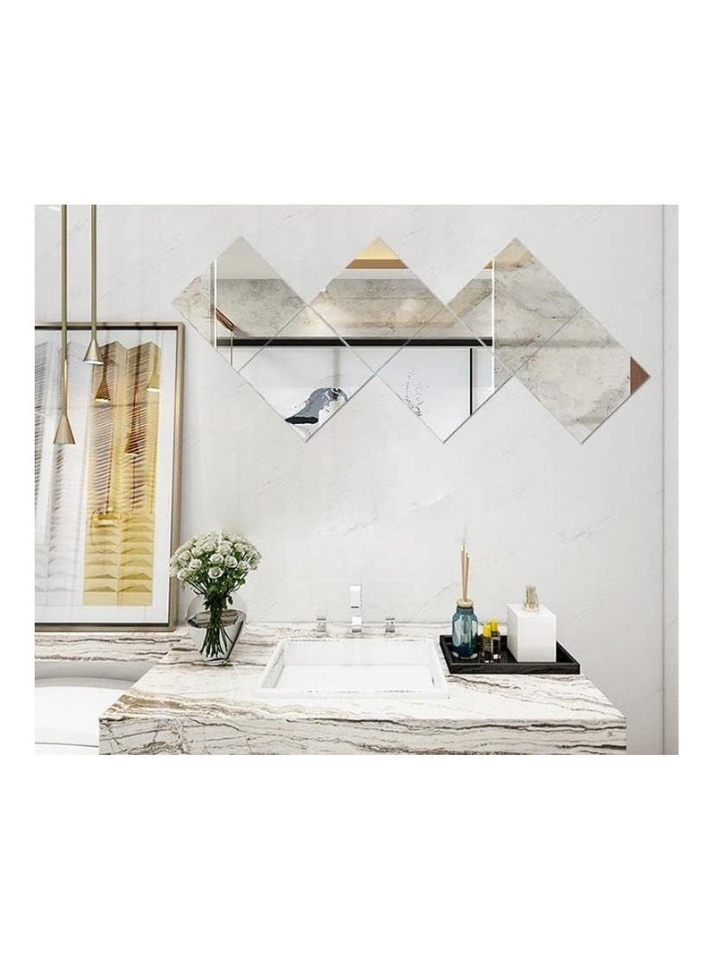 Golden 4pcs Mirror Full Length Mirror Standing Hanging , Large Rectangle Bedroom Mirror Floor Mirror Dressing Mirror Wall-Mounted Mirror(22*22cm)  - Image 5