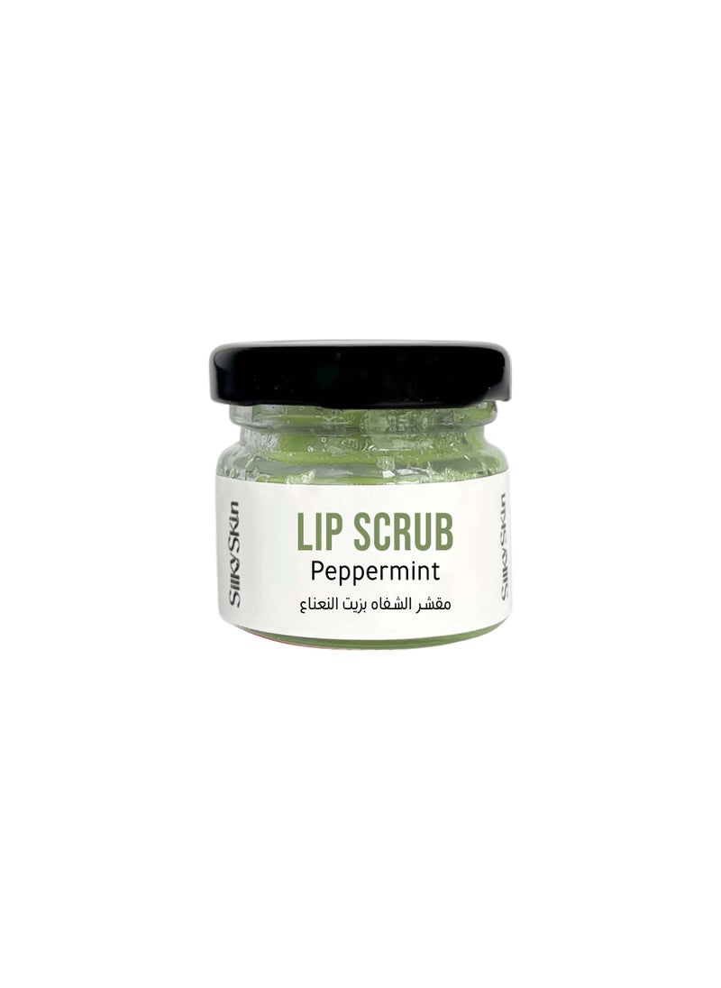 Silky Skin Peppermint Natural Plumping Lip Scrub Lip Repair For Chapped Dry Lips With Shea Butter and Vitamin E Cool 30 g  - Image 1