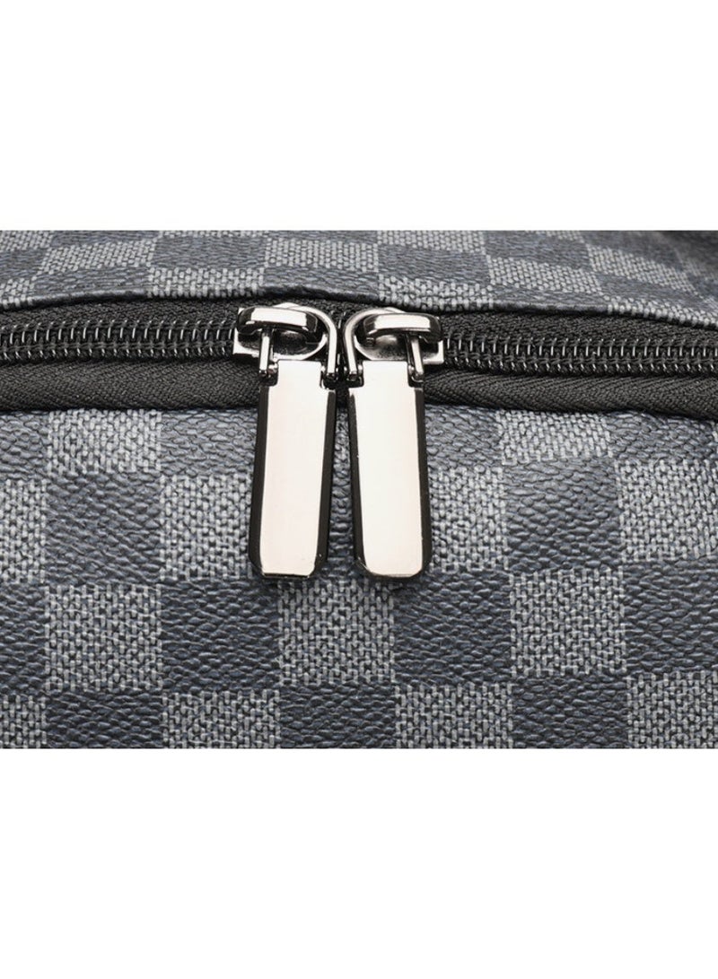 New style casual shark-print backpack for business, large capacity men's travel bag, school bag for college students - Image 4