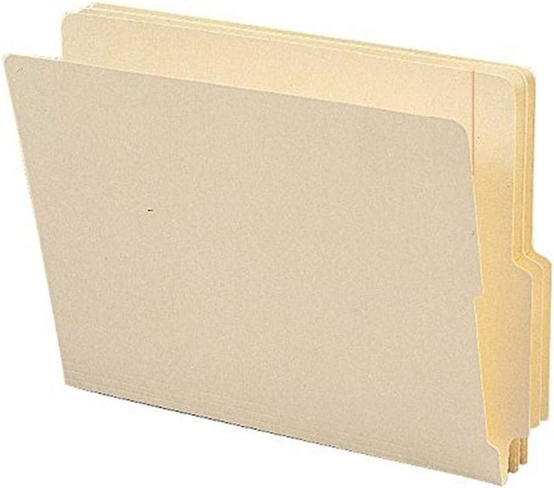 Smead End Tab File Folder ShelfMaster Reinforced 4 High Tab 118 Up from Bottom Letter Size Manila 100 per Box 24179 - Image 1