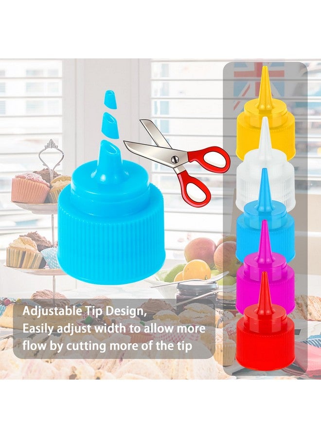 suoundey 10pcs Squeeze Writer Bottles 30ml/60ml Plastic Icing Bottles Small Easy Squeeze Bottle 1 And 2 Ounce For Cakes Cookie Decorating, Food Coloring, Food DIY & Ice Cream Decoration - Image 3