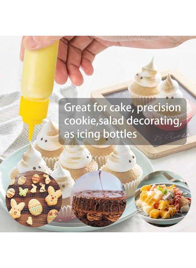 suoundey 10pcs Squeeze Writer Bottles 30ml/60ml Plastic Icing Bottles Small Easy Squeeze Bottle 1 And 2 Ounce For Cakes Cookie Decorating, Food Coloring, Food DIY & Ice Cream Decoration - Image 4