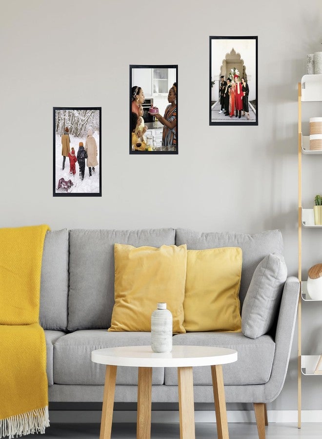 JCJMY إطار صور أسود من JCJMY مقاس 10×14 بوصة، مناسب للوحات الماسية الفنية مقاس 30×40 سم، متوفر بصيغ أفقية وعمودية للتعليق على الحائط، إطار صور وملصق جداري مقاس 10×14 بوصة، متين ومقاوم للكسر. - Image 5