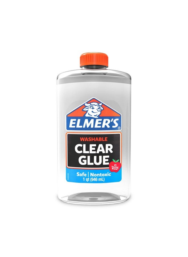 ELMER'S غراء المدرسة السائل من إلمر، شفاف، قابل للغسل، 32 أونصة - رائع لصنع السلايم - Image 1