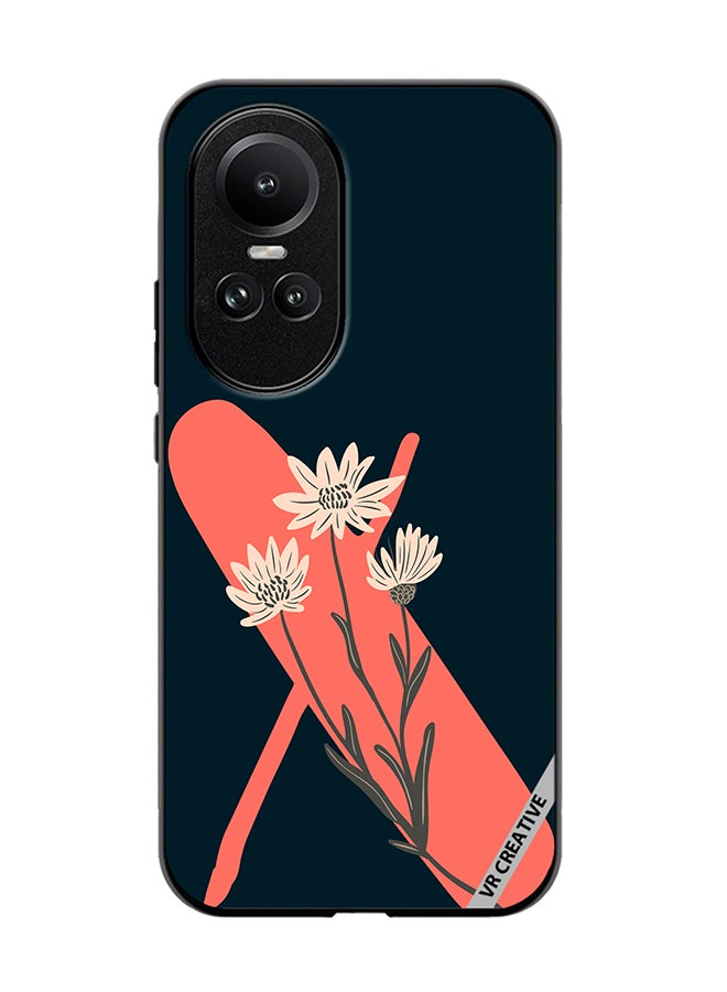 VR CREATIVE Protective Case Cover For Oppo Reno 10 Alphabet X Design Multicolour - Image 1