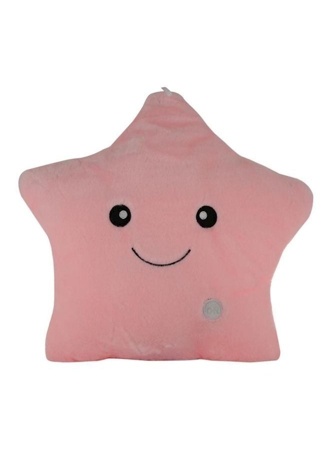 NIBEMINENT - Luminous LED Plush Pillow Cotton Pink/Black - Image 1