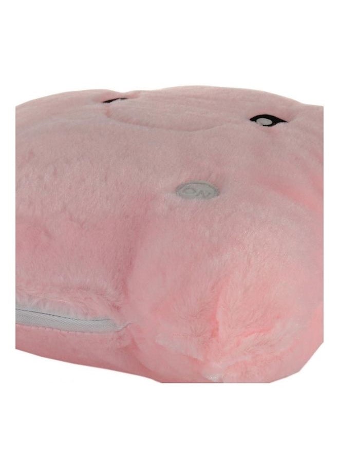 NIBEMINENT - Luminous LED Plush Pillow Cotton Pink/Black - Image 1