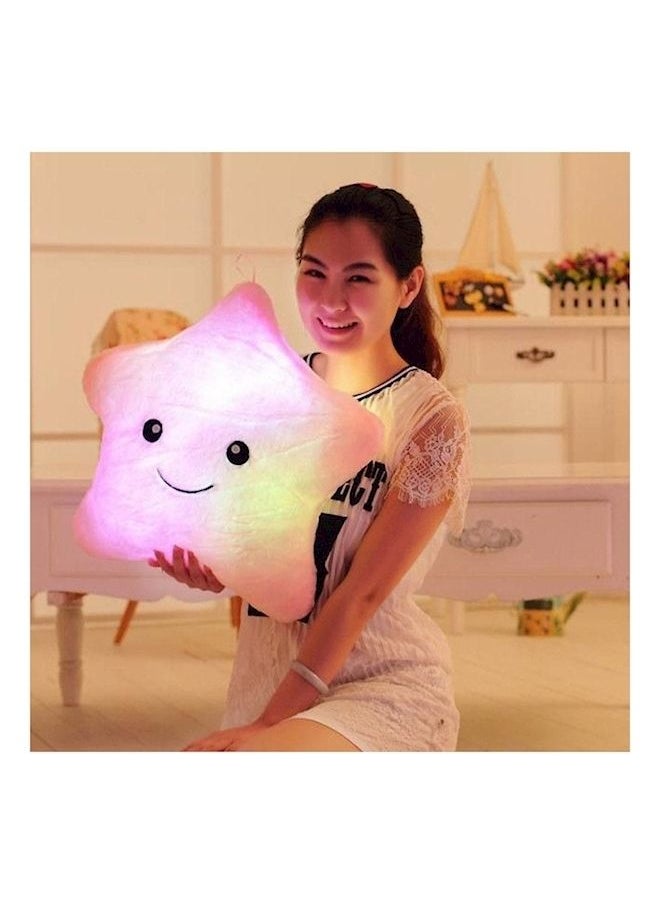 NIBEMINENT - Luminous LED Plush Pillow Cotton Pink/Black - Image 1