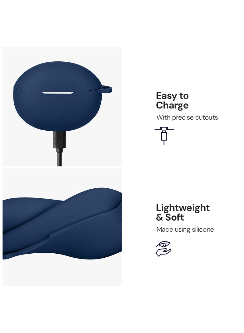 O Ozone Earphone Case Cover for Huawei FreeBuds 6i/5i, Premium Soft Silicone Full-Body Protection Shockproof Bluetooth Headphone Case
- Dark Blue  - Image 3