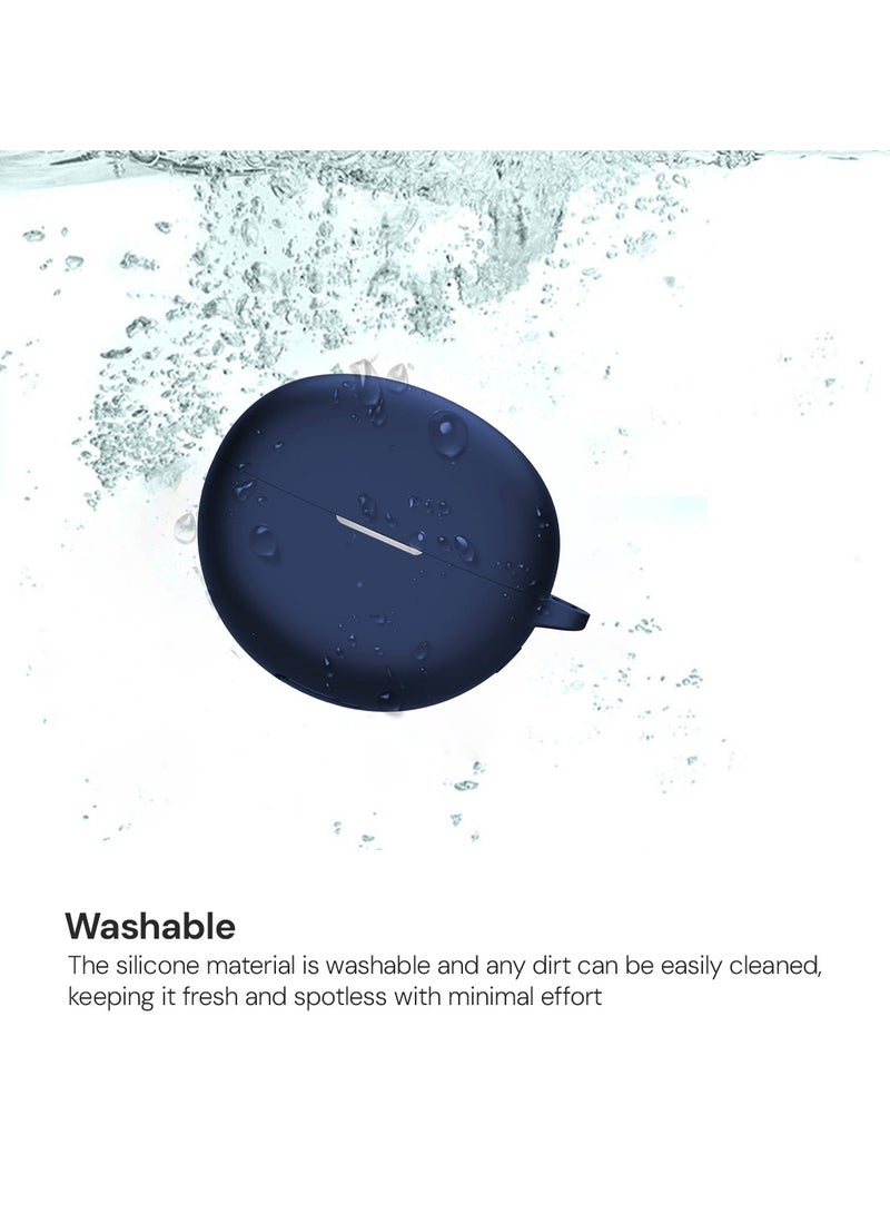 O Ozone Earphone Case Cover for Huawei FreeBuds 6i/5i, Premium Soft Silicone Full-Body Protection Shockproof Bluetooth Headphone Case
- Dark Blue  - Image 4