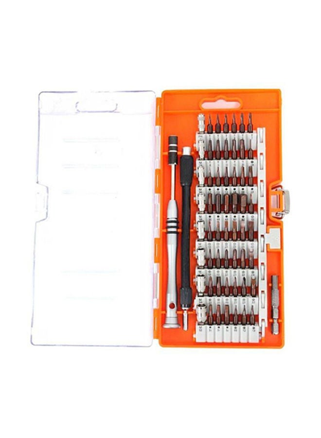 NIBEMINENT 60-Piece Tool Kit Set Silver/Black/Orange - Image 1