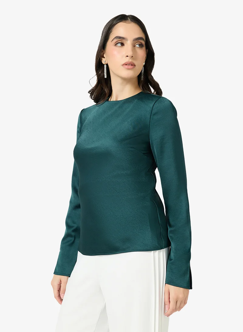 تيد بيكر بلوزة بأكمام طويلة وفتحة