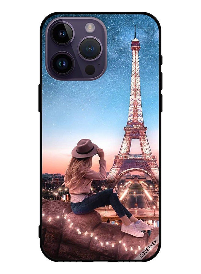 Covernex Protective Case Cover For Apple iPhone 14 Pro Max Hat Girl & Eiffel Tower - Image 1