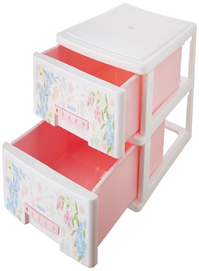 Nayasa Tuckins 12 Deluxe Multipurpose Plastic Modular Drawer Organizer | Multi-Compartment Storage Cabinet for Home, Office & Kitchen | Durable & Stylish Plastic Storage Solution | Pink - Image 2