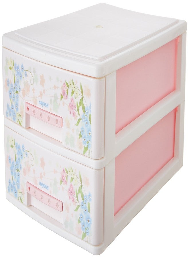 Nayasa Tuckins 12 Deluxe Multipurpose Plastic Modular Drawer Organizer | Multi-Compartment Storage Cabinet for Home, Office & Kitchen | Durable & Stylish Plastic Storage Solution | Pink - Image 1