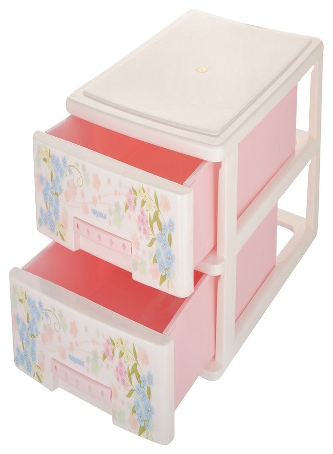 Nayasa Tuckins 12 Deluxe Multipurpose Plastic Modular Drawer Organizer | Multi-Compartment Storage Cabinet for Home, Office & Kitchen | Durable & Stylish Plastic Storage Solution | Pink - Image 3