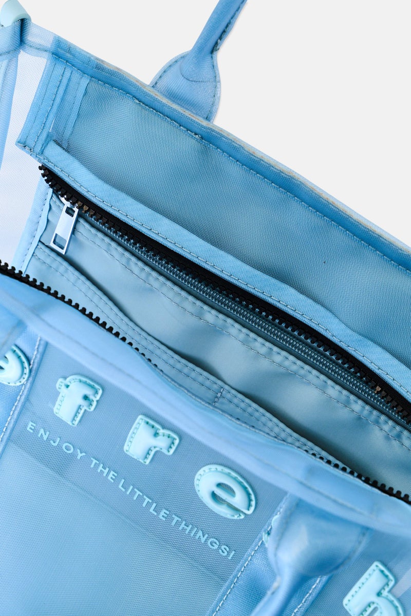 REFRESH Women Brand Logo Tote Bag,  Light Blue - Image 4