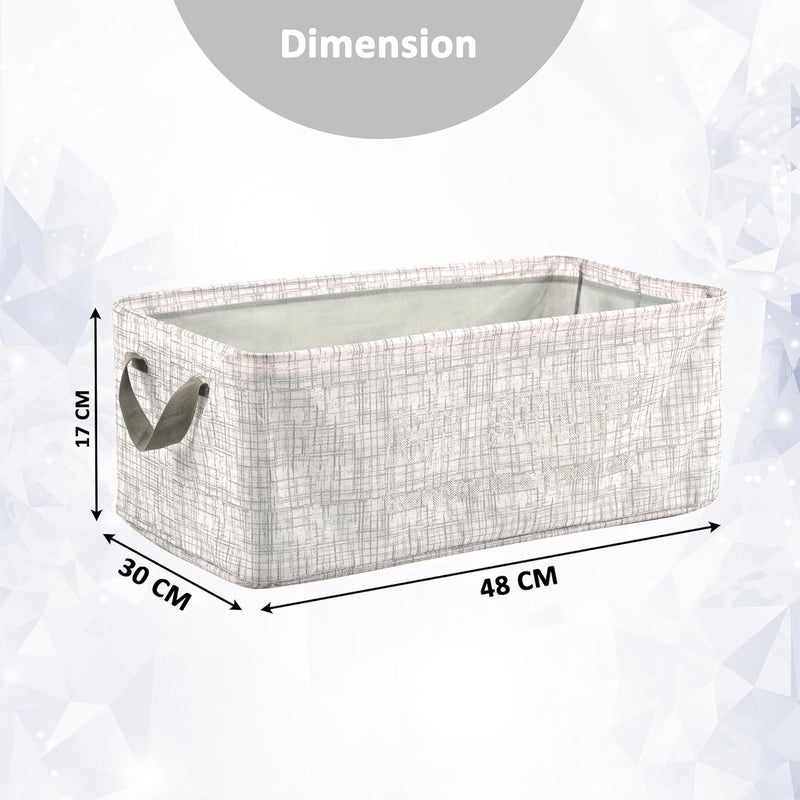 Urbane Home Urbane Home Pack of 8 Foldable NonWoven Storage Box for Clothes Dress Towel Organiser for Wardrobe Collapsible Container Basket Grey - Image 3