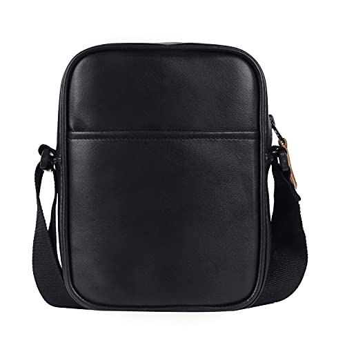 Gear Pleat Faux-Leather Messenger Sling Bag (Black) (MSGPLEAT00101) - Image 4