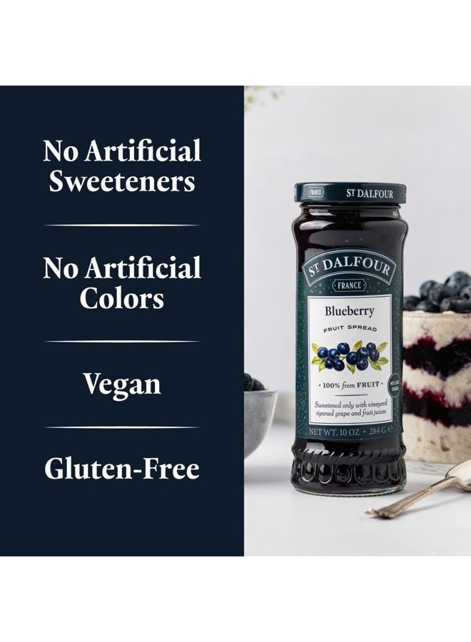 St Dalfour Fruit Spread - Deluxe - 100 Percent Fruit - Wild Blueberry - 10 Oz - Case Of 6 - Image 3