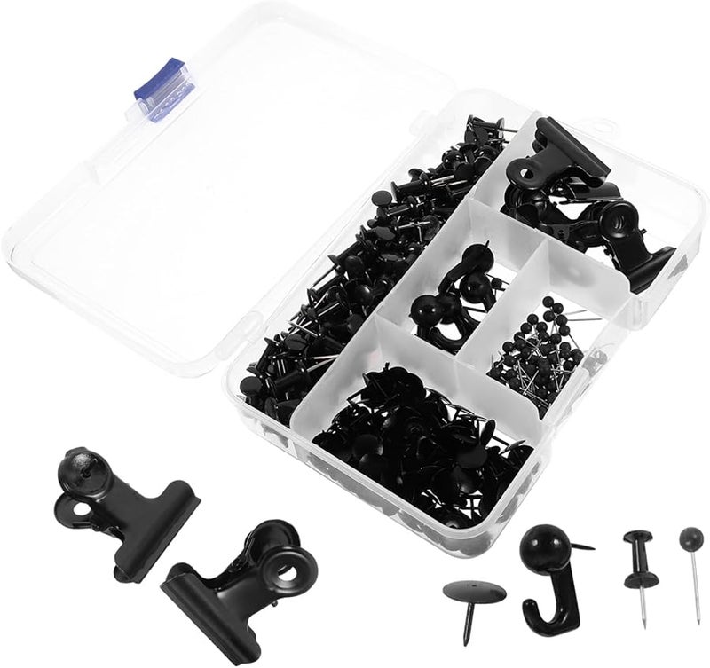 Tehaux Black Creative Push Pins For Cork Boards Map Tacks And Clips Home Decor - Image 2