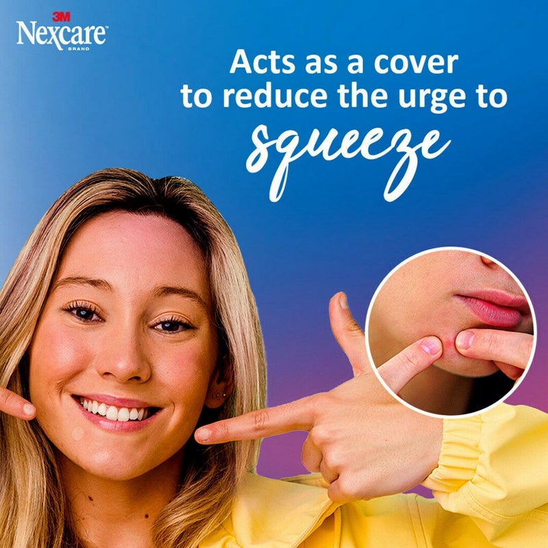 Nexcare Thin and Transparent Acne Patch, Skin Cover Absorbs Pus and Oil from Clogged Pores, made with hydrocolloid, tab allows for easy removal from liner - 39 Pimple Patches - Image 5