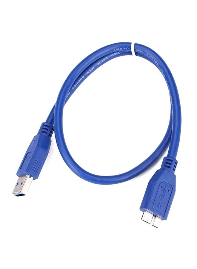 NIBEMINENT USB 3.0 A To Micro B Cable For WD Seagate Samsung External Hard Drive UK Blue