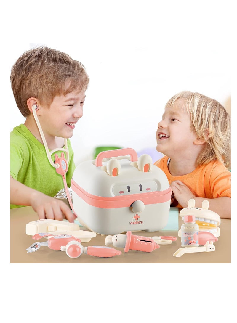 Raxoom Doctor Kit for Kids, Medical Kit with Stethoscope, Pretend Play Educational Doctor Toys, Doctor Playset with Realistic Light & Sound, Role Play Toys for 6+ Years Old Gifts (Pink) - Image 4