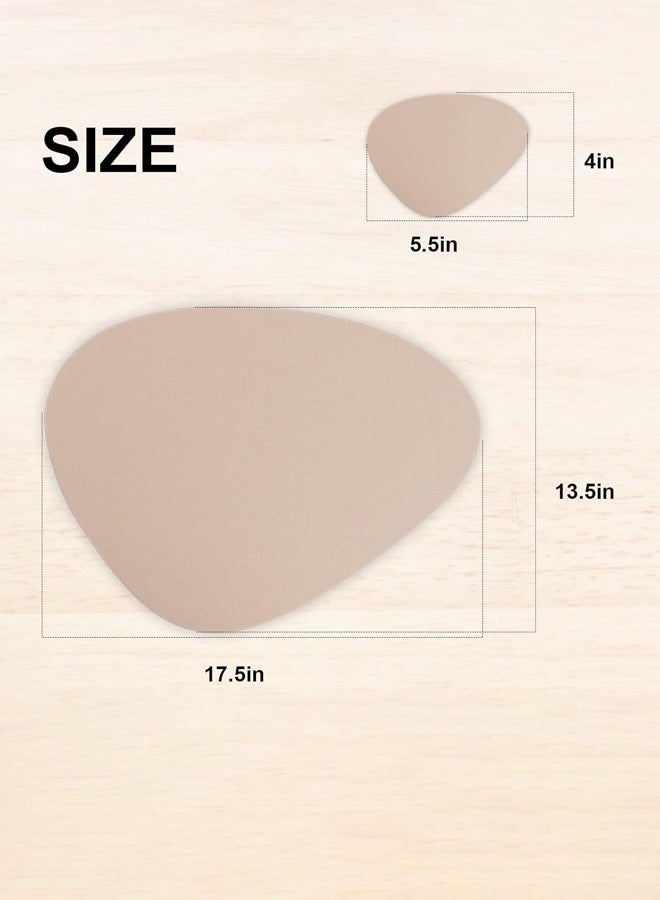 DUNISO 6 Pcs Double Sided Placemat Set，Including 6 Pcs Placemats and 6 Pcs Coasters,Faux Leather Placemats for Kitchen Dining Patio，Heat Resistant Easy to Clean Wipeable Waterproof Oilproof Washable Non-slip ，Beige  - Image 4