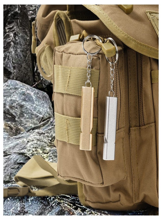 flintronic Emergency Whistles, 5PCS Safety Survival Whistles with Keychain, Aluminum Keychain Whistle, Loud Survival Whistle, High Pitch Double Tubes for Outdoor Camping Hunting Boating Hiking - Image 5