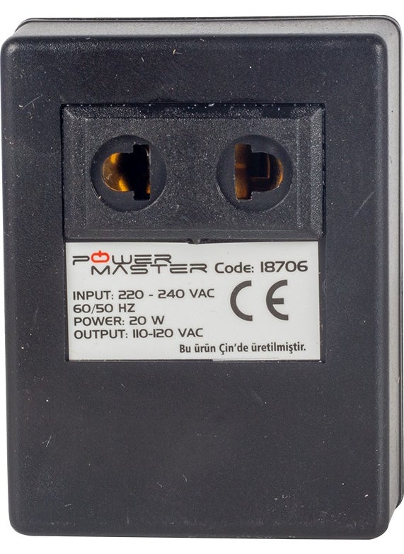melekstore - Powermaster PM-18706 220V-110V 20VA Ac/ac Converter Transformer - Image 1