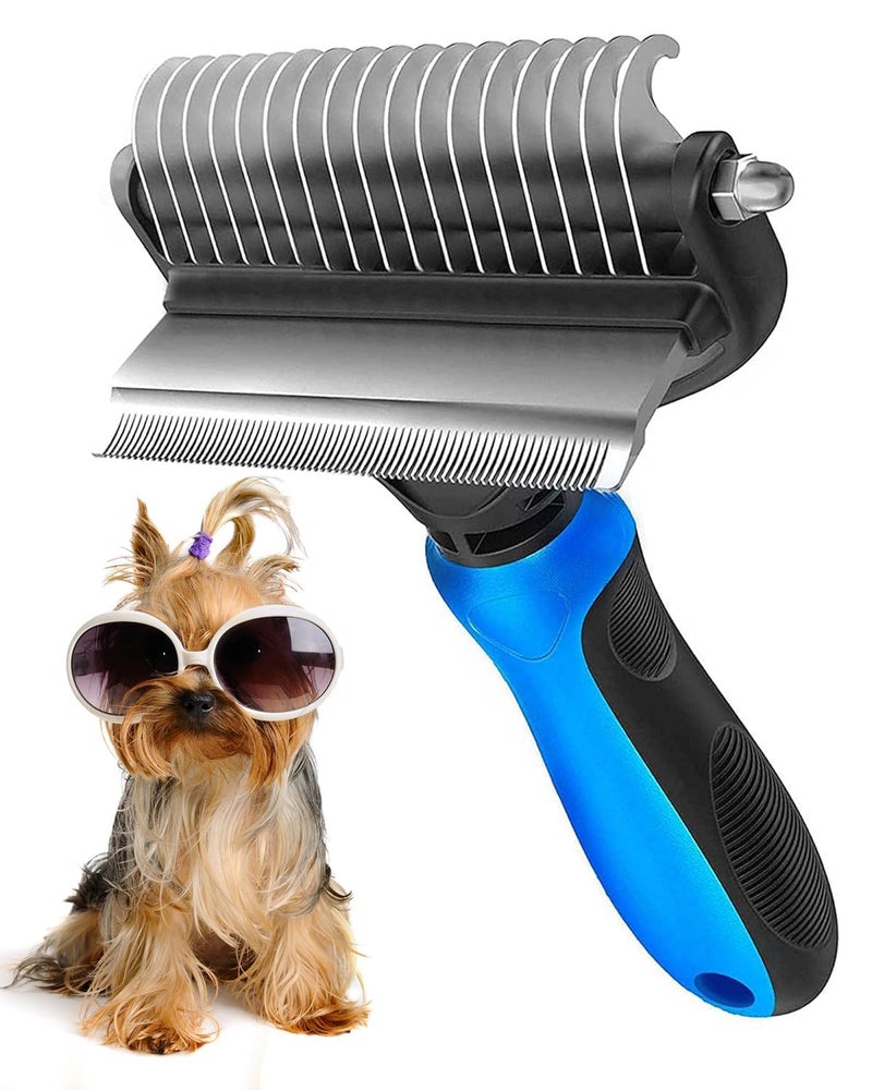 SUUKSESS Pet Grooming Brush for Dogs/Cats,2 in 1 Deshedding Tool & Undercoat Rake Dematting Comb for Mats,Reduces Shedding by Up to 95%,Great for Short to Long Hair Small Large Breeds - Image 1