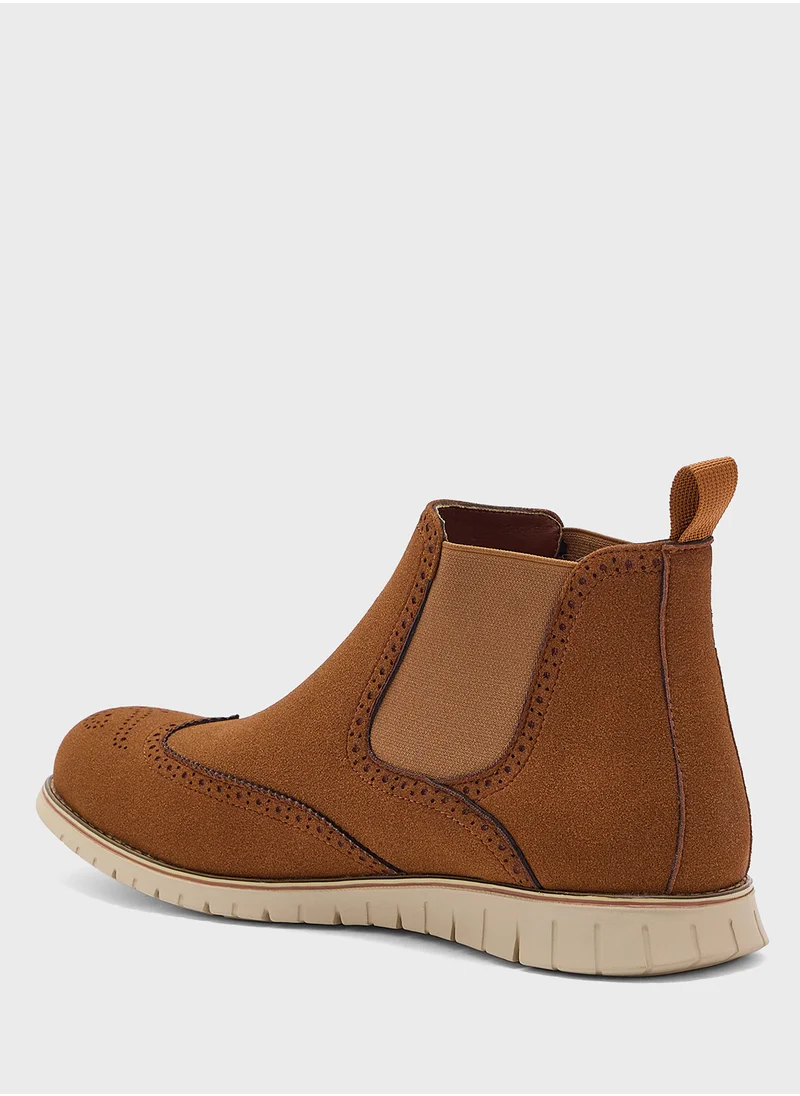 روبرت وود Casual Suede Chelsea Boots