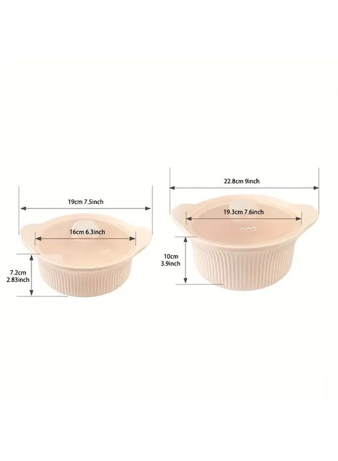 1 Pc Large Green Silicone Fermentation Bread Proofing Basket With Lid Non Stick Heat Resistant Up To 480F For Dough Rising Oven Baking Pastries Easy Clean Space Saving Design Ideal Home Professional Kitchens Food Safe - Image 3