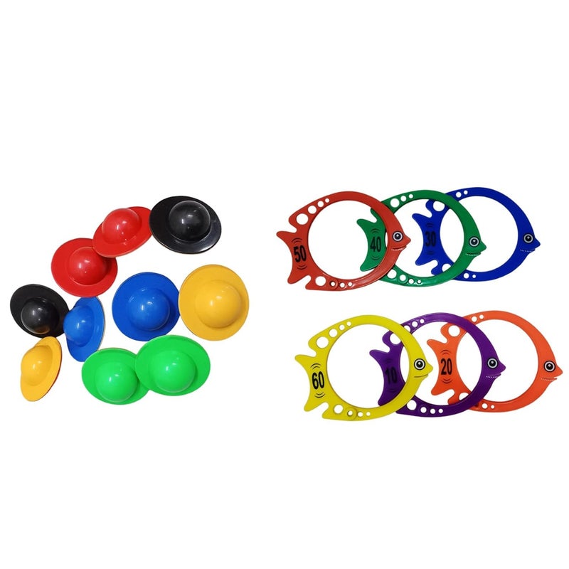 Fitfix ™ Swimming Toy Set of Floating Egg Flips, Diving Stick, Diving Vertical Fish, I Diving Toys for Children I Ideal Gift Set - Made in India (Egg Flips + Diving Stick + Diving Fish) - Image 2