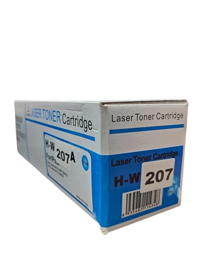 تونر كارتيدج تونر كارتج خرطوشة حبر بديلة 207A لطابعات HP 207A 207X Color Laserjet Pro MFP M283fdw M255dw M282nw M283fdn M255nw W2210A W2211A W2212A W2213A - ازرق  - Image 1