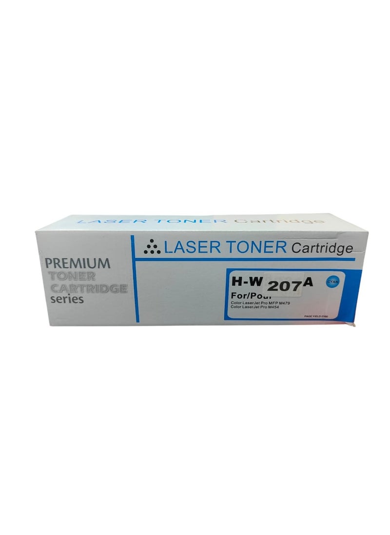 تونر كارتيدج تونر كارتج خرطوشة حبر بديلة 207A لطابعات HP 207A 207X Color Laserjet Pro MFP M283fdw M255dw M282nw M283fdn M255nw W2210A W2211A W2212A W2213A - ازرق  - Image 2